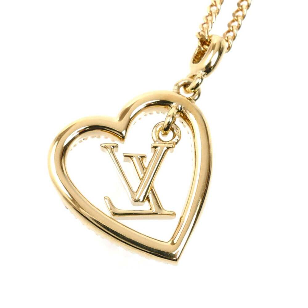 LOUIS VUITTON Gold Heart Necklace - Picture 2 of 6